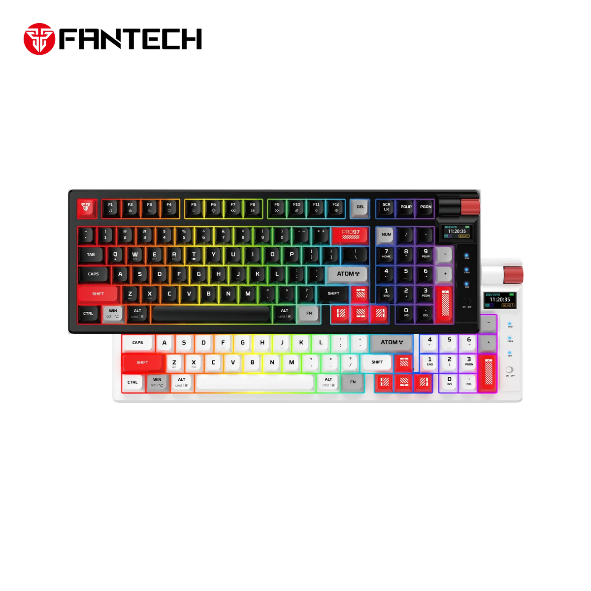 Fantech mk918 atom pro97 wireless mechanical gaming keyboard black keyboards