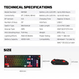 Fantech mk918 atom pro97 wireless mechanical gaming keyboard black keyboards