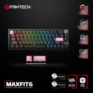 Fantech mk920 maxfit6 wireless mechanical gaming keyboard black keyboards