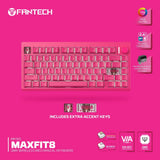 Fantech mk921 maxfit8 qmk mechanical keyboard pink keyboards