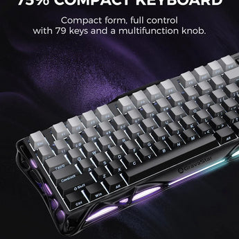 Gravastar mercury k1 75% wireless mechanical gaming keyboard aluminum alloy
