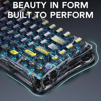 Gravastar mercury k1 lite 75% gaming keyboard 2.4ghz/bt/wired tri-mode wireless