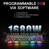 Gravastar mercury k1 pro wireless mechanical gaming keyboard 75% layout rgb