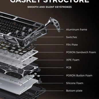 Gravastar mercury k1 pro wireless mechanical gaming keyboard 75% layout rgb