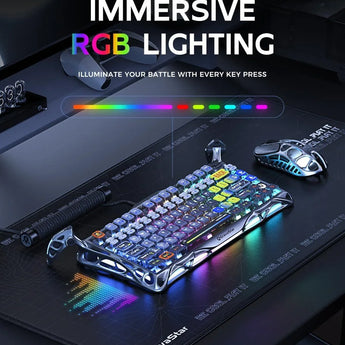 Gravastar mercury k1 pro wireless mechanical gaming keyboard 75% layout rgb