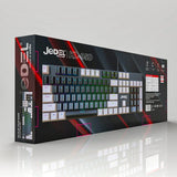Jedel full size 104 keys wired mechanical keyboard with blue switch metal