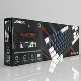 Jedel full size 104 keys wired mechanical keyboard with blue switch metal