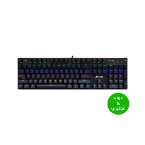 Jedel kl-138 rgb mechanical keyboard (arabic & english) blue switch keyboards