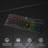 Redragon k513 rgb membrane gaming keyboard standard 104 keys linear keyboards