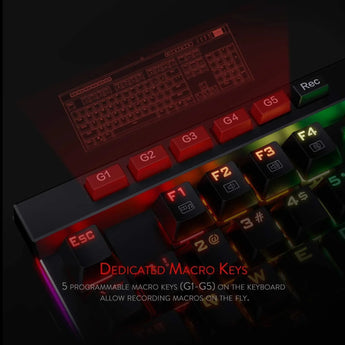 Redragon k580 vata rgb led backlit mechanical gaming keyboard keyboards