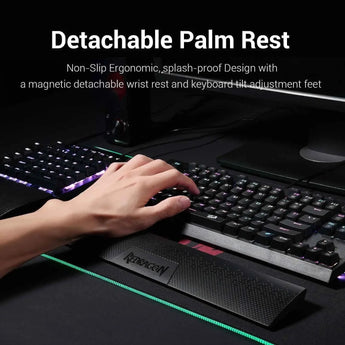 Redragon k588 rgb backlit mechanical gaming keyboard with programmable keys