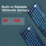 Redragon k632 blue pro 60% 3-mode connection rgb mechanical ultra-thin low