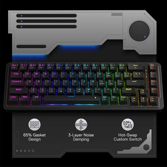 Redragon k709 65% wired gasket rgb gaming keyboard keyboards