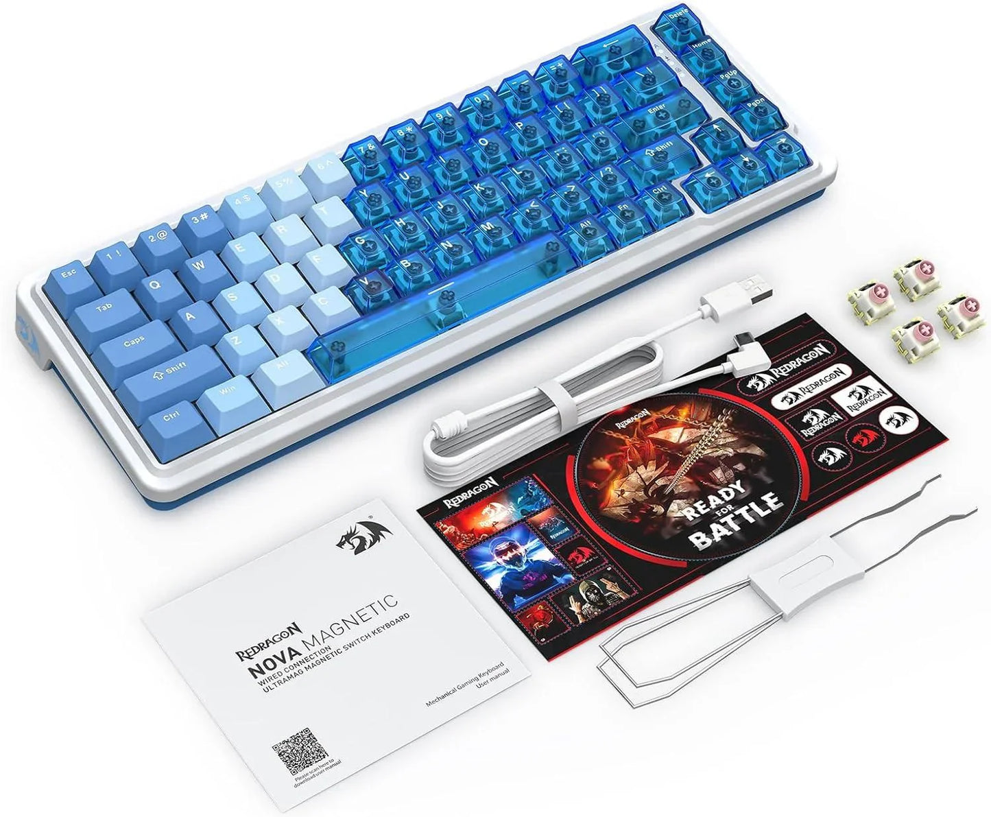 Redragon k709 he rapid trigger gaming keyboard 8k wired mechanical keyboard