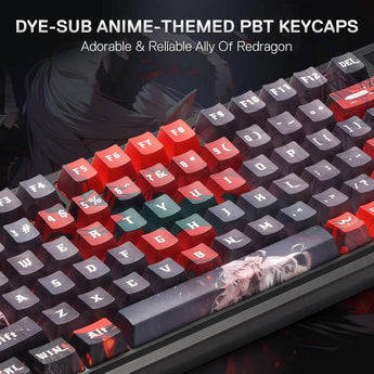 Redragon k719 pro wireless gasket gaming keyboard w/hype screen & knob 95 keys