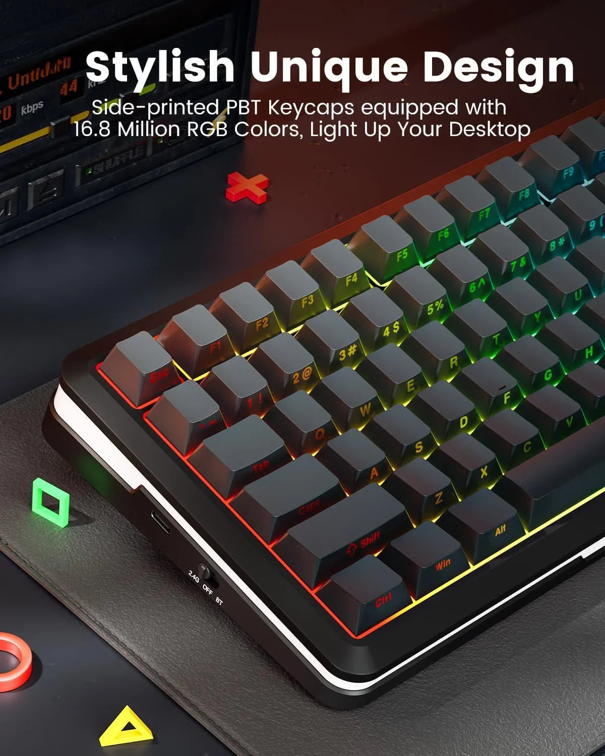 Redragon wireless mechanical keyboard k708gg gasket rgb gaming keyboard