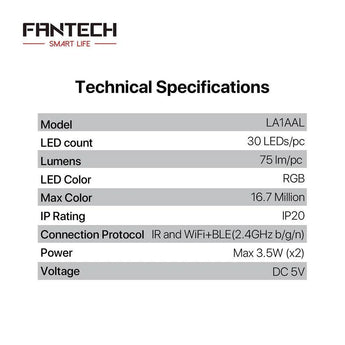 Fantech la1aal ambient light with smart led control