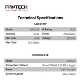 Fantech smart rgb triangle light panels set slp0103 + la1alp 9pcs