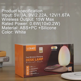 Ldnio y3 fast wireless charging desk lamp