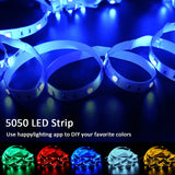 Led strip light rgb 5050 flexible ribbon with app control