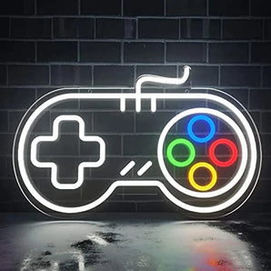 Neon signs ’game remote’ 14 x 10 inches decor