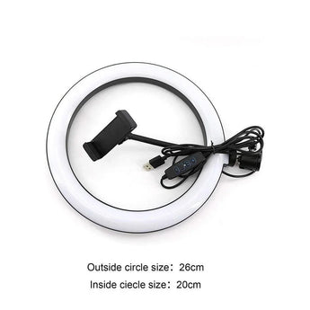 Ring light 26cm with tripod for multiple uses