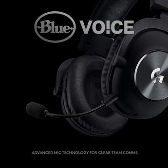 Logitech pro x gaming headset with blue vo!ce mic headsets
