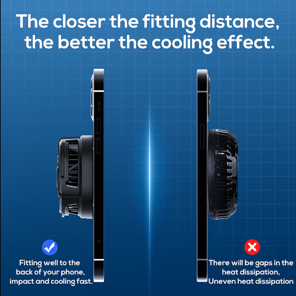 MEMO CX02 Magnetic Semiconductor Cell Phone Cooler with Wireless Charger Cables