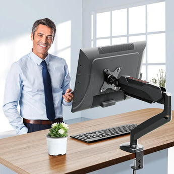 Redragon gmk914 single monitor mount stand - gas spring adjustable arms tv &
