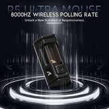 Attack shark r5ultra 8k carbon fiber wireless gaming mouse with 42000 dpi