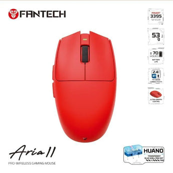 Fantech aria xd7v2 wireless gaming mouse 53g ultra-lightweight huano switches,