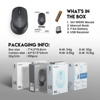 Fantech go w606 wireless office mouse