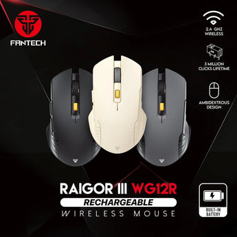 Fantech raigor gen iii wg12r rechargeable mouse wireless gaming