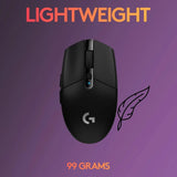 Logitech g304 lightspeed wireless gaming mouse hero sensor 12,000 dpi, mice &