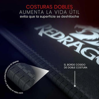 Redragon p032 flick xl mouse pad with stitched edges waterproof for work games