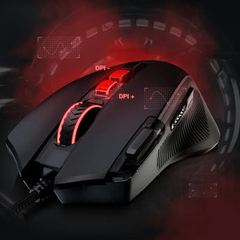 Redragon m612 predator rgb optical gaming mouse keyboard & mouse wrist rests