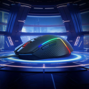 Redragon m616 rgb gaming mouse 10000 dpi wired optical mouse with 6 mouse pads