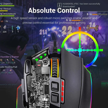 Redragon m801 gaming mouse led rgb
