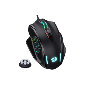 Redragon m908 impact rgb led mmo gaming mouse with 12 side buttons optical
