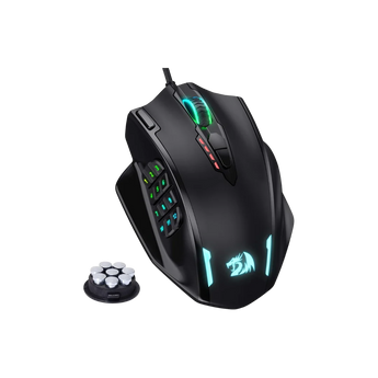 Redragon m908 impact rgb led mmo gaming mouse with 12 side buttons optical