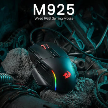 Redragon m925 wired gaming mouse 24,000 max dpi optical gaming mouse with 10