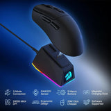 Redragon m998 lightweight wireless gaming mouse with rgb magnetic charging dock