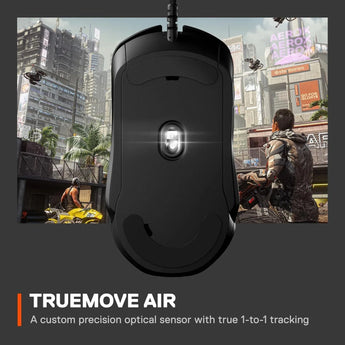 Steelseries rival 5 gaming mouse with prismsync rgb lighting and 9 programmable