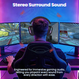 Attack shark g800 wireless rgb gaming headset:7.1 surround sound-50mm