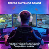 Attack shark g800 wireless rgb gaming headset:7.1 surround sound-50mm