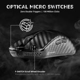 Attack shark r11 ultra 8k carbon fiber wireless gaming mouse,paw3950 max