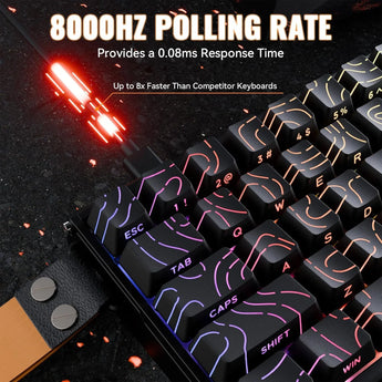 Attack shark x68max he wired rapid trigger mechanical creamy tkl rgb gaming