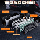 Attack shark x68max he wired rapid trigger mechanical creamy tkl rgb gaming