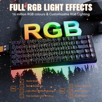 Attack shark x68max he wired rapid trigger mechanical creamy tkl rgb gaming