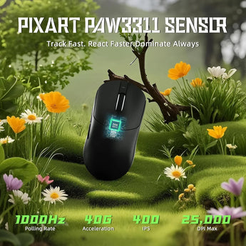 Attack shark x8 se wireless gaming mouse,55g ultra-lightweight wired/bt/2.4ghz